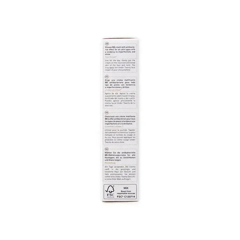 Under Twenty - Under Twenty - BB Mattifying Cream 02 Natural 60ml - Pharmazone - sample