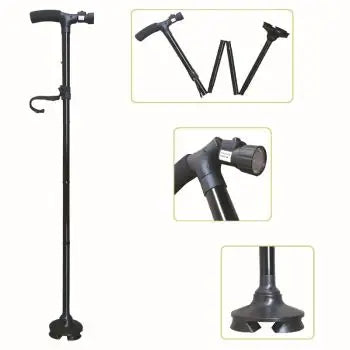 WALKING STICK WITH LED LIGHT-JL9274L (BIO-HEALTH)