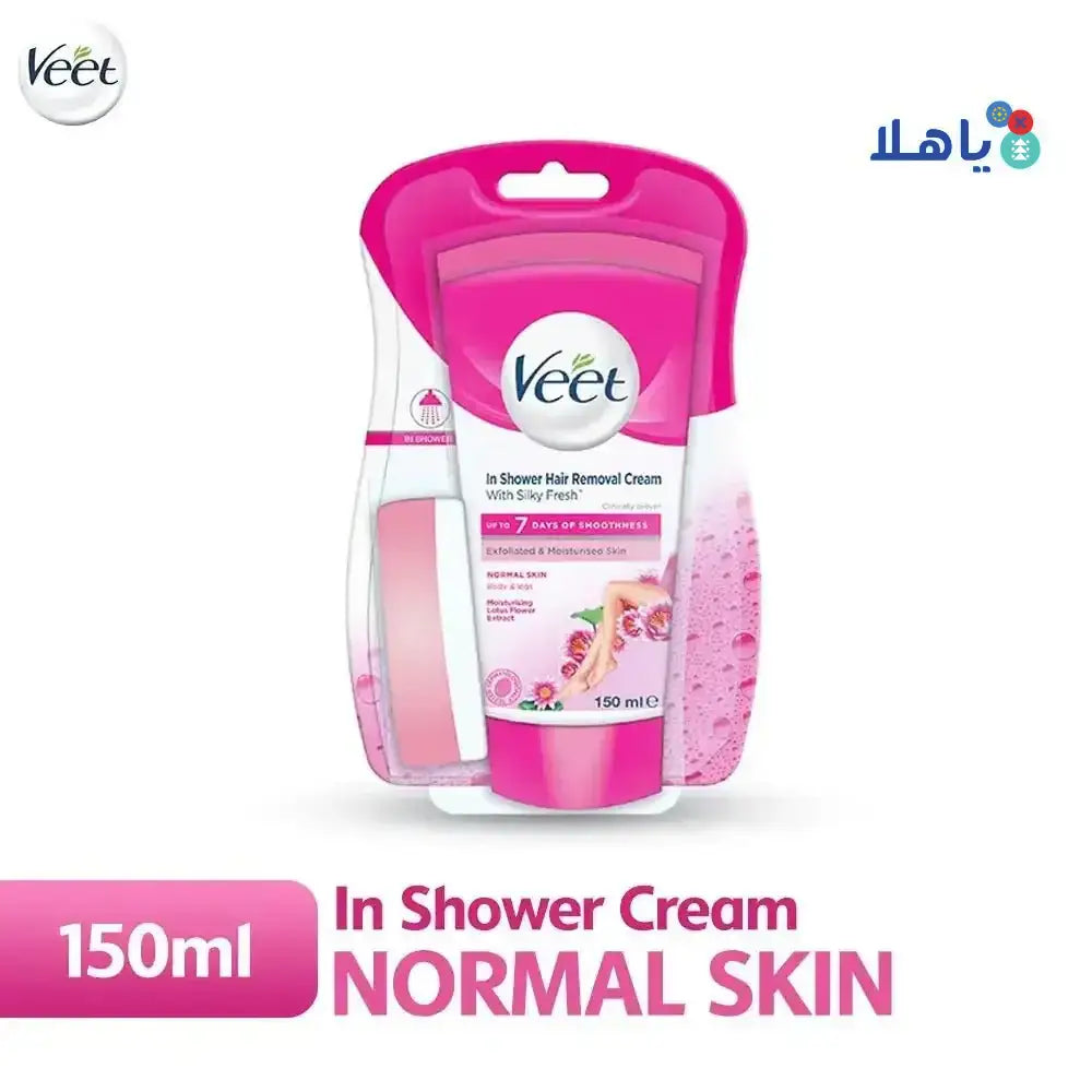 RB VEET - VEET HAIR REMOVAL CREAM IN SHOWER 150GM - NORMAL SKIN - Pharmazone - 