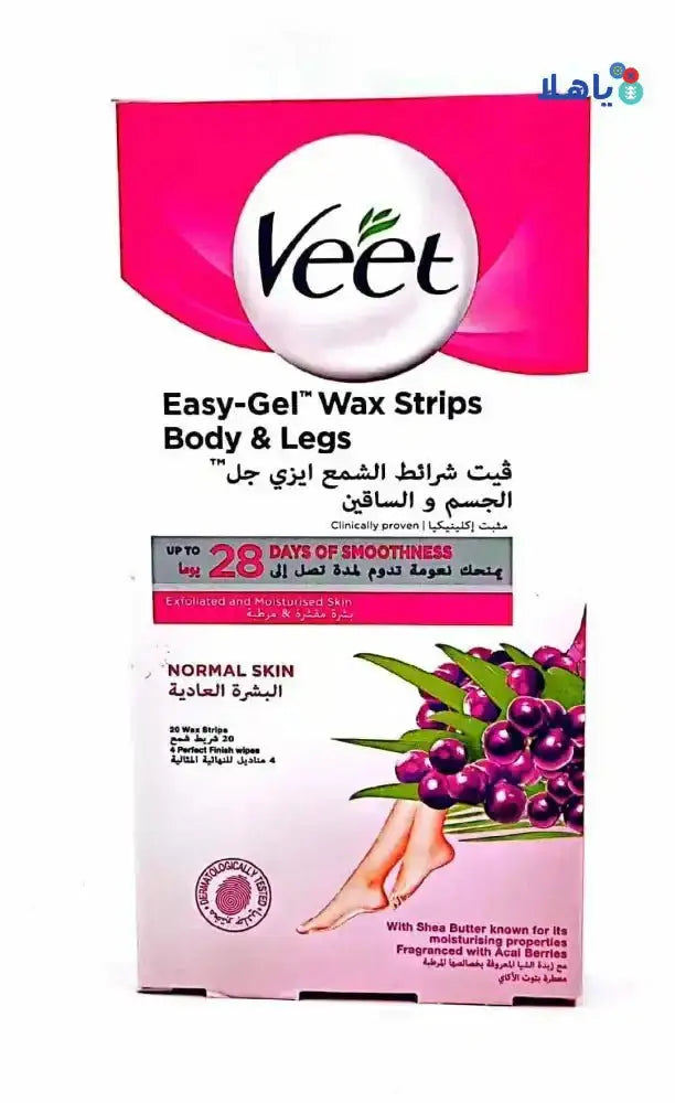 RB VEET - VEET PURE LEGS &BODY WAX 20 STRIPS - Pharmazone - 