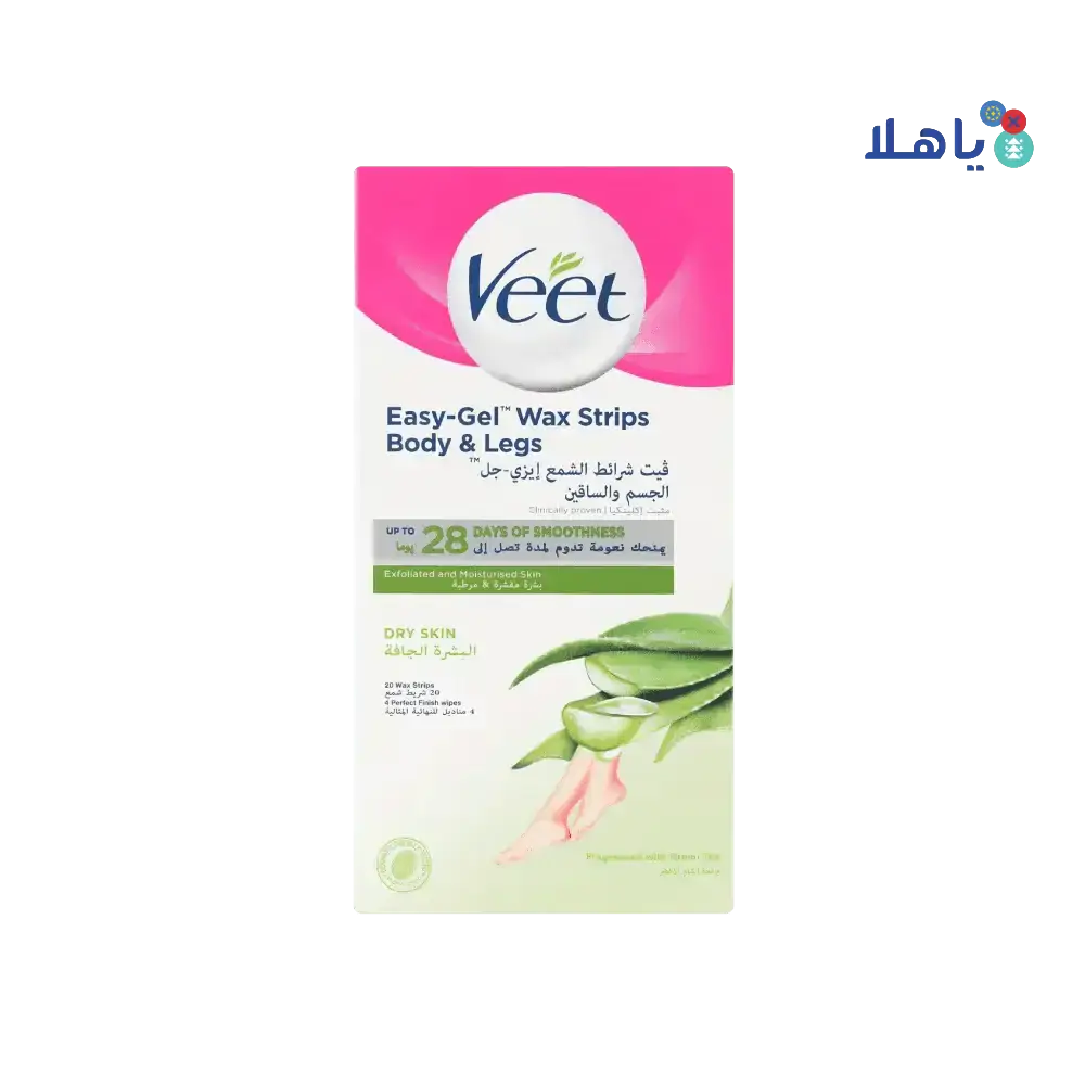 RB VEET - Veet Wax Strips For Body & Legs Dry Skin 20 Pcs - Pharmazone - 