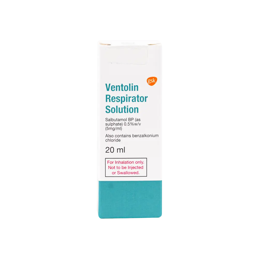 VENTOLIN RESPIRATOR SOLN. 20 ML