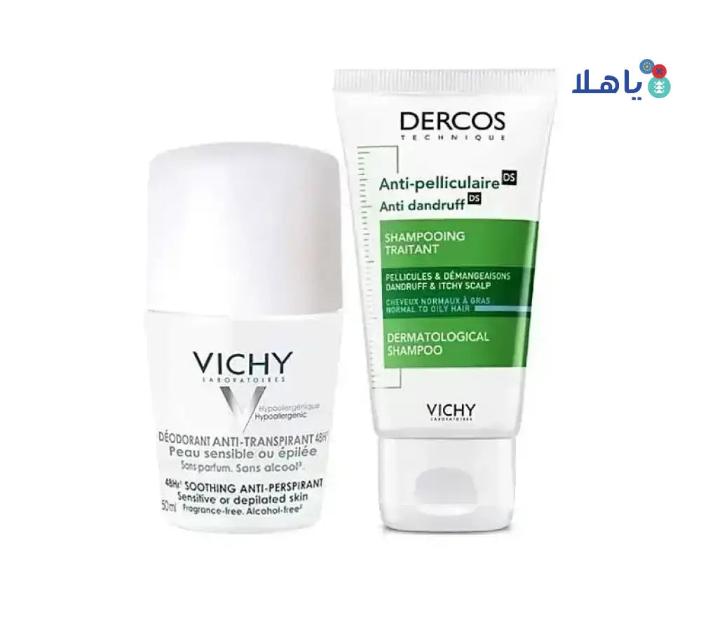 VICHY DEOROLL WHITE 50ML + ANTI DANDRUFF NOR-OILY 50ML OFFER