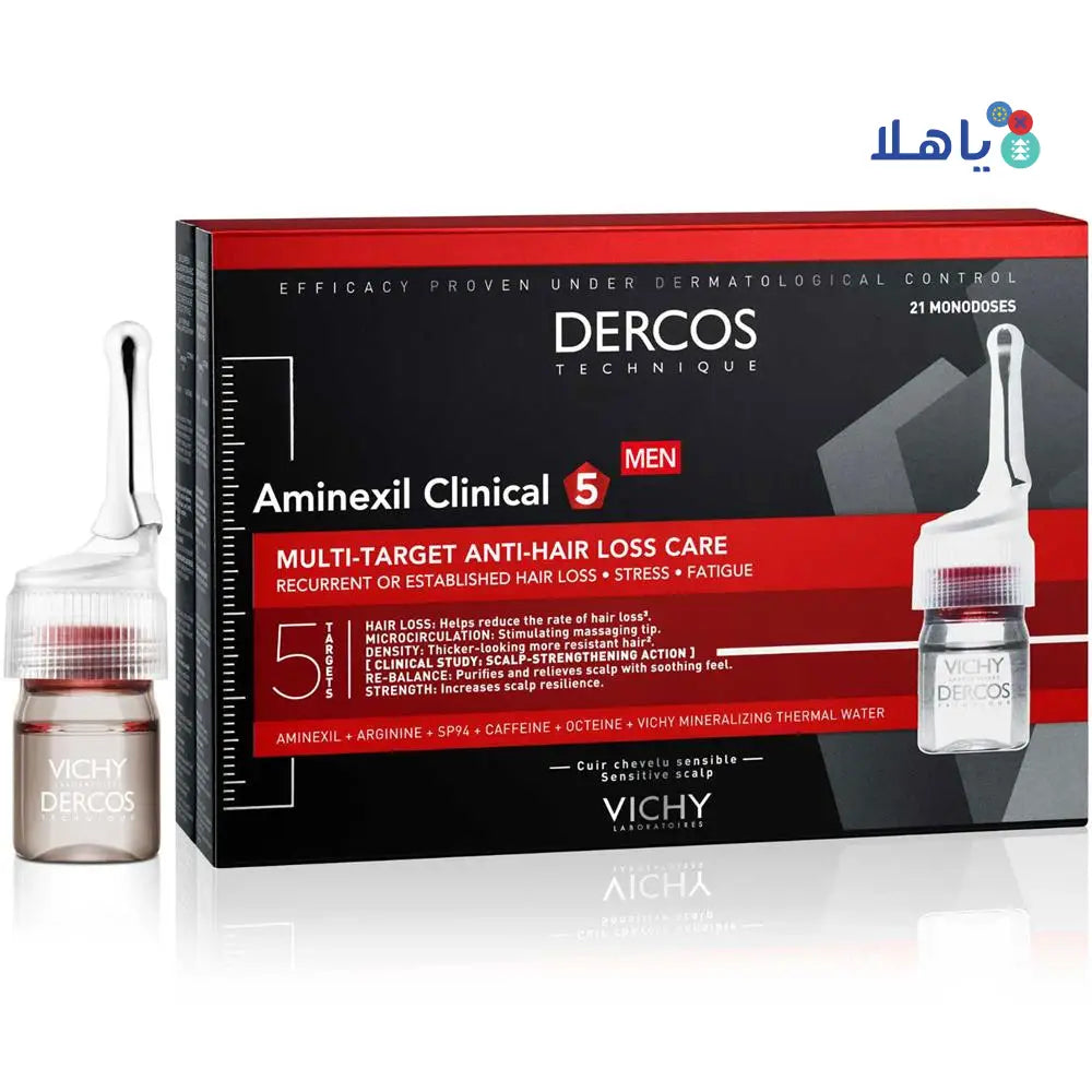 VICHY DERCOS AMINEXIL CLINICAL 5 MEN AMP. 21X6