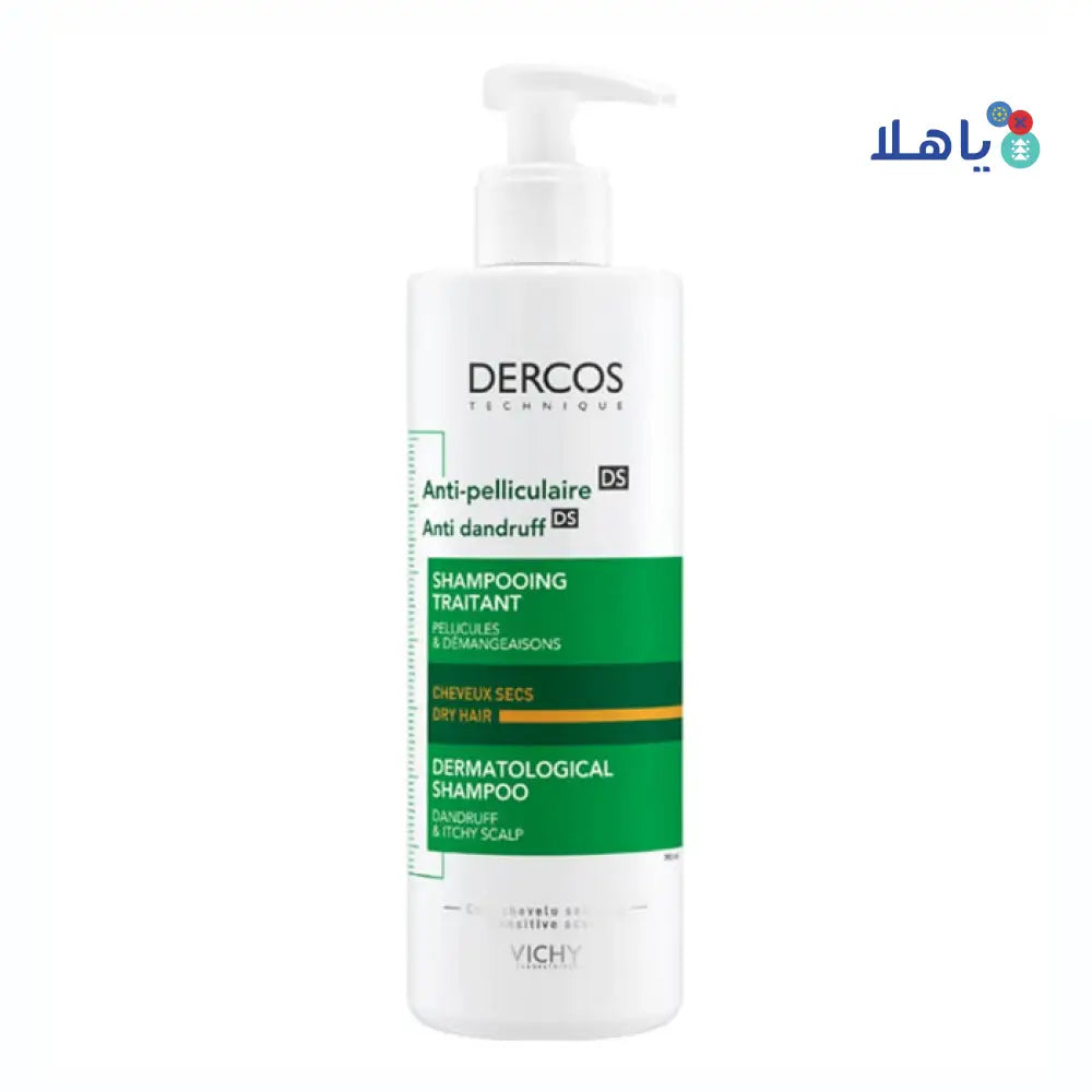 VICHY DERCOS ANTI DANDRUFF DS DRY HAIR  SHAMPOO 390ML