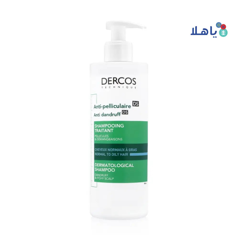 VICHY DERCOS ANTI DANDRUFF DS NORMAL TO OILY SHAMPOO 390ML