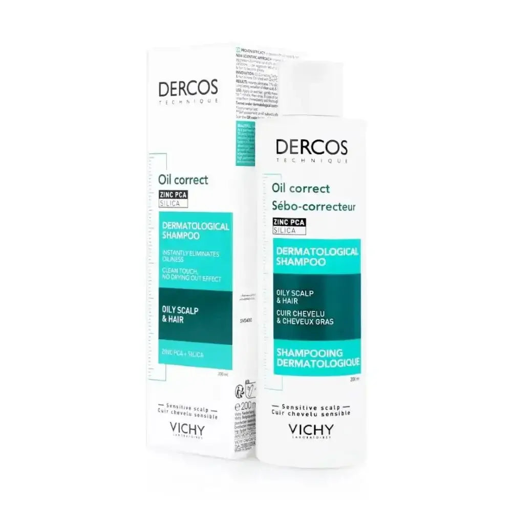 VICHY - Vichy Dercos Oil Correct Oily Scalp & Hair Shampoo 200ml - Pharmazone - 