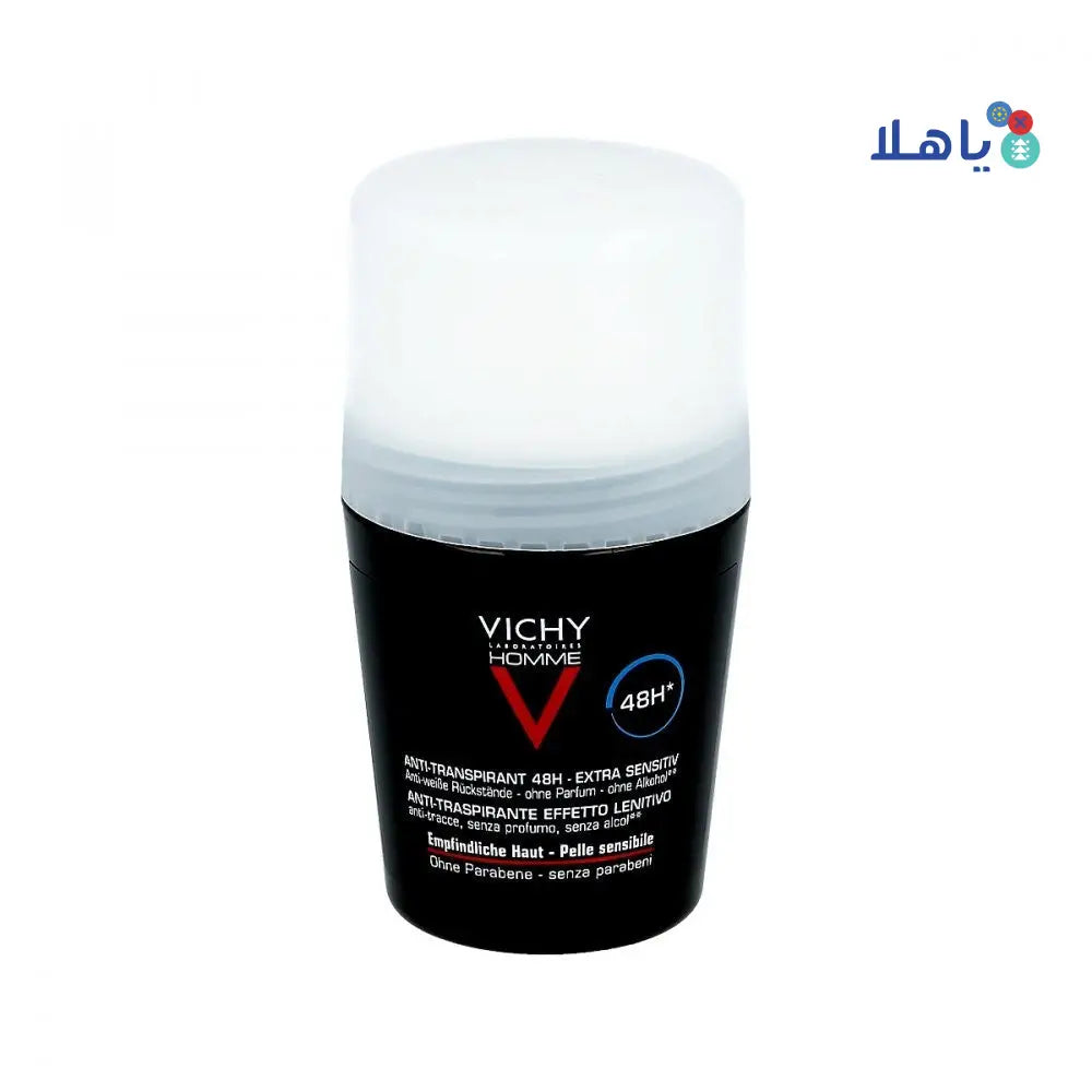 VICHY HOMME DEO MEN BLACK ROLL 48H 50ML