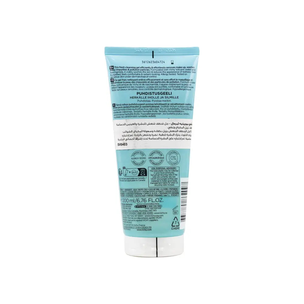 Vichy Purete Thermale Fresh Cleansing Gel B3 200ml- Tube