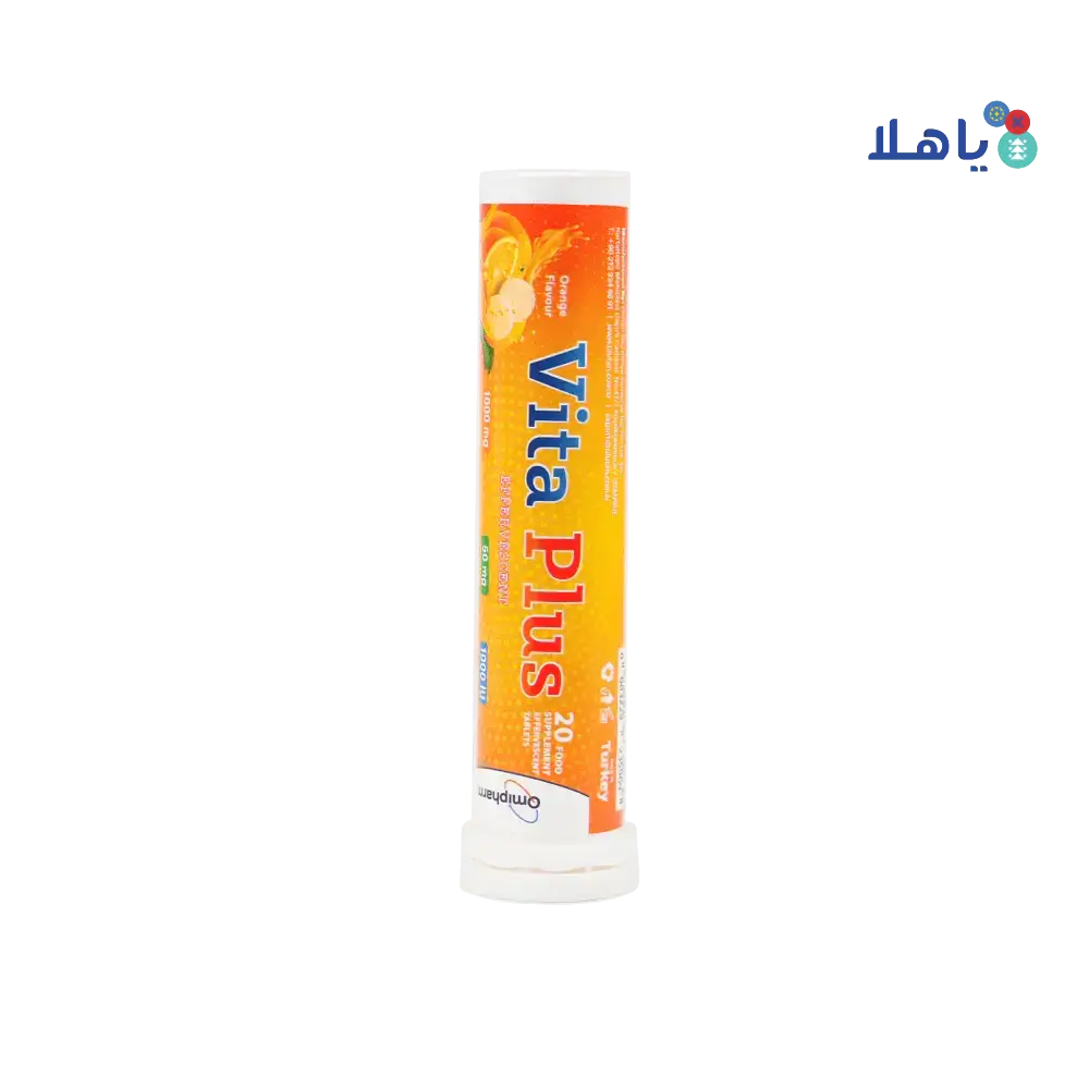 OMIPHARM - Vita Plus Vit C+Zn+Vit D3 20 Effervescent - Pharmazone - 