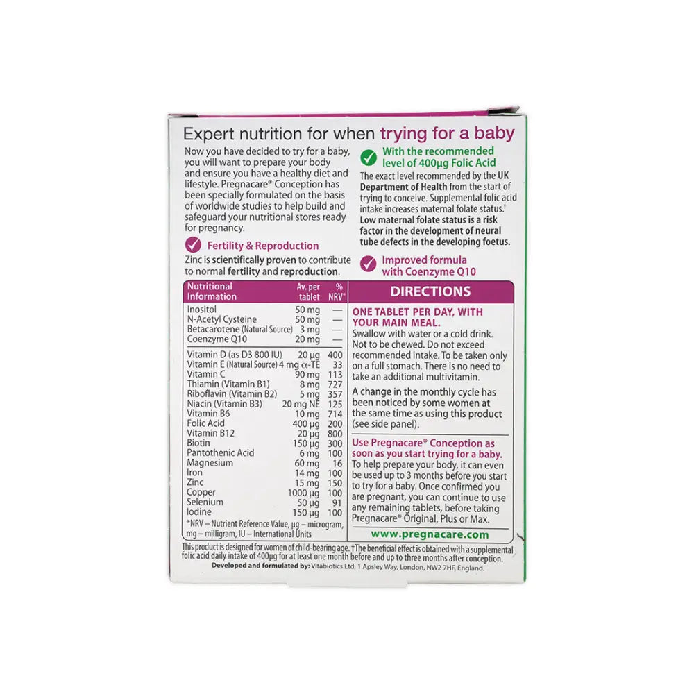 Vitabiotics Pregnacare Conception 30Tab