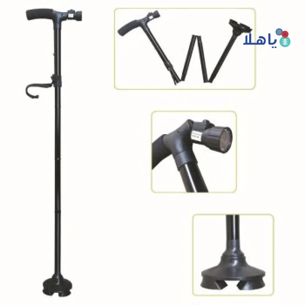 WALKING STICK WITH LED LIGHT-JL9274L (BIO-HEALTH)