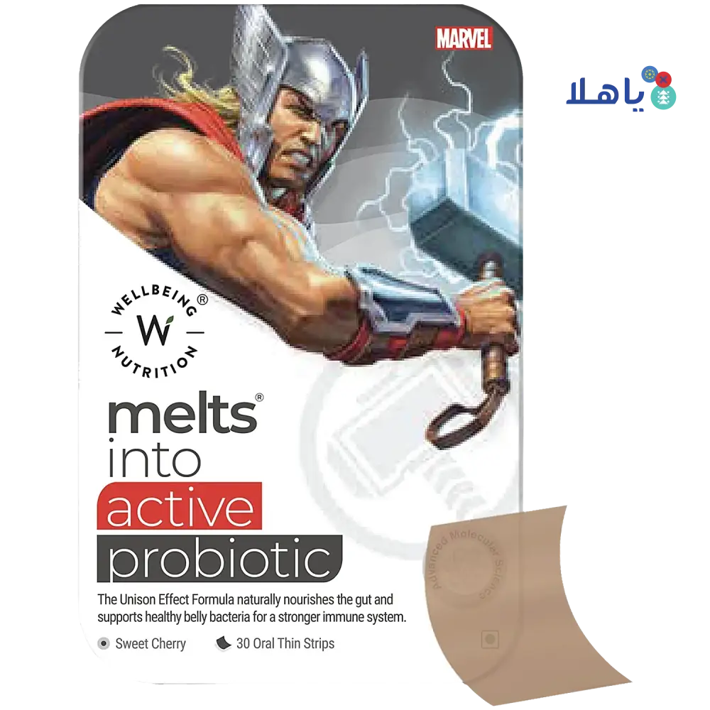 Well Being Melts Into Kids Active Probiotic 30 Strips-Boys