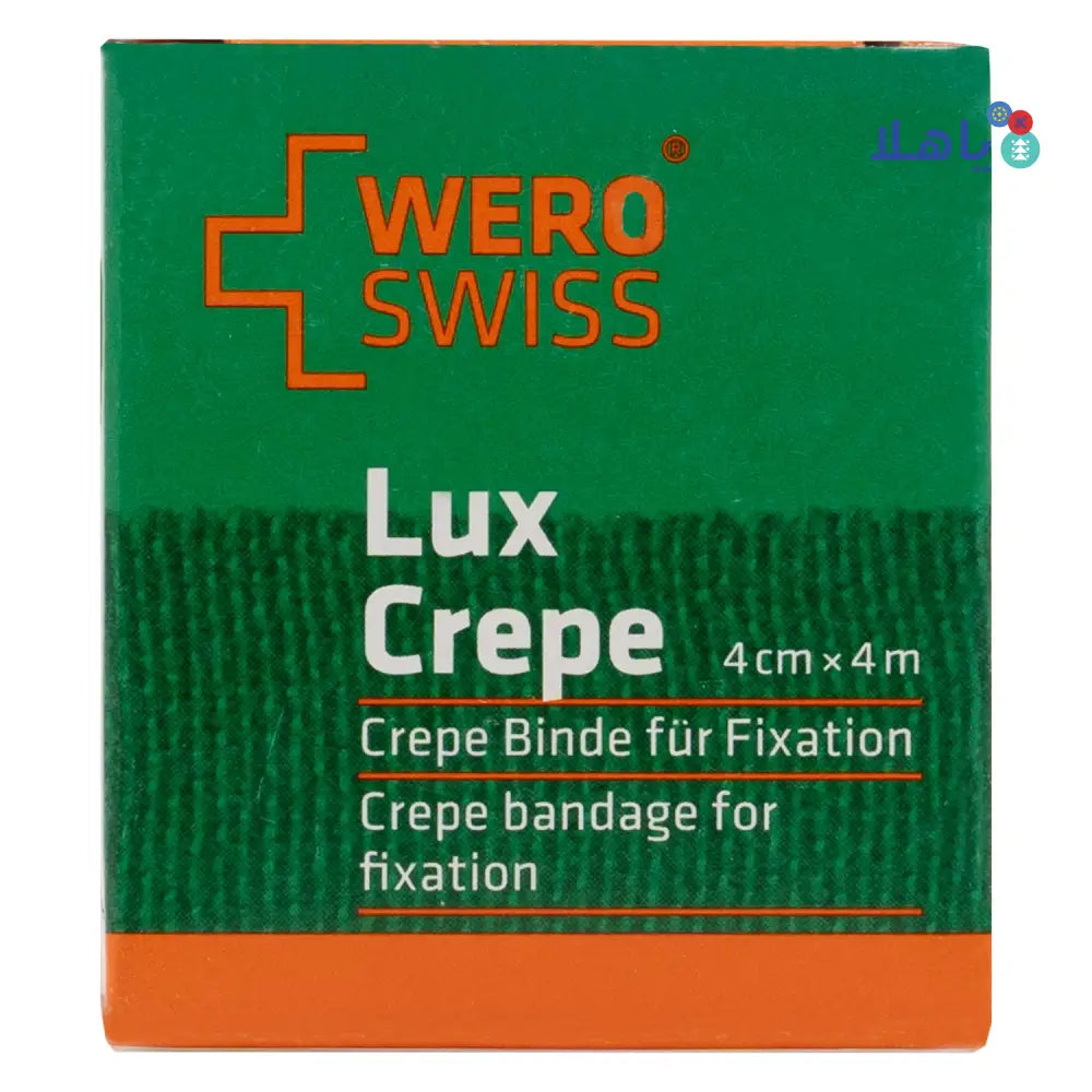 Wero Swiss Lux Crepe 4cmX4m - Stretched White