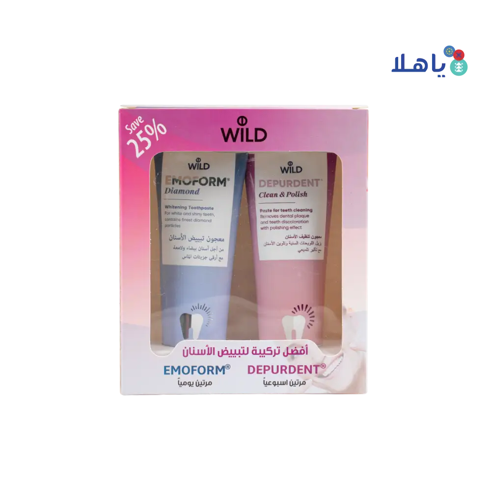 Wild Depurdent & Emoform Diamond Toothpaste 75ml 25% Offer