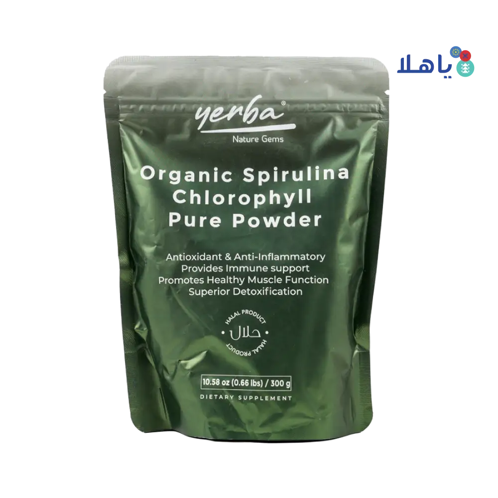 Yerba Organic Spirulina Chlorophyll Powder 300G