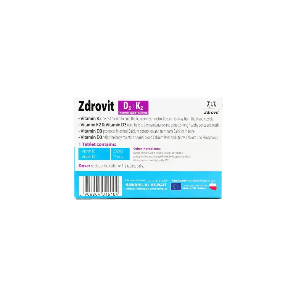 ZDROVIT - ZDROVIT D3+K2 60TAB - Pharmazone - 