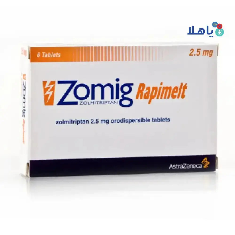 ASTRA ZENECA - ZOMIG RAPIMELT 2.5MG 6 TAB - Pharmazone - 