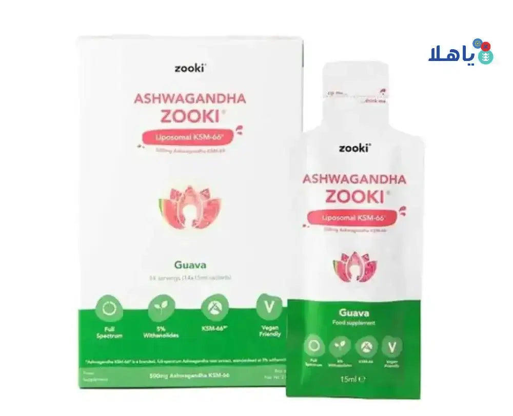 Zooki - Zooki Ashwagandha 500mg Ksm - 66 15mlx14 Sachets - Guava - Pharmazone - 