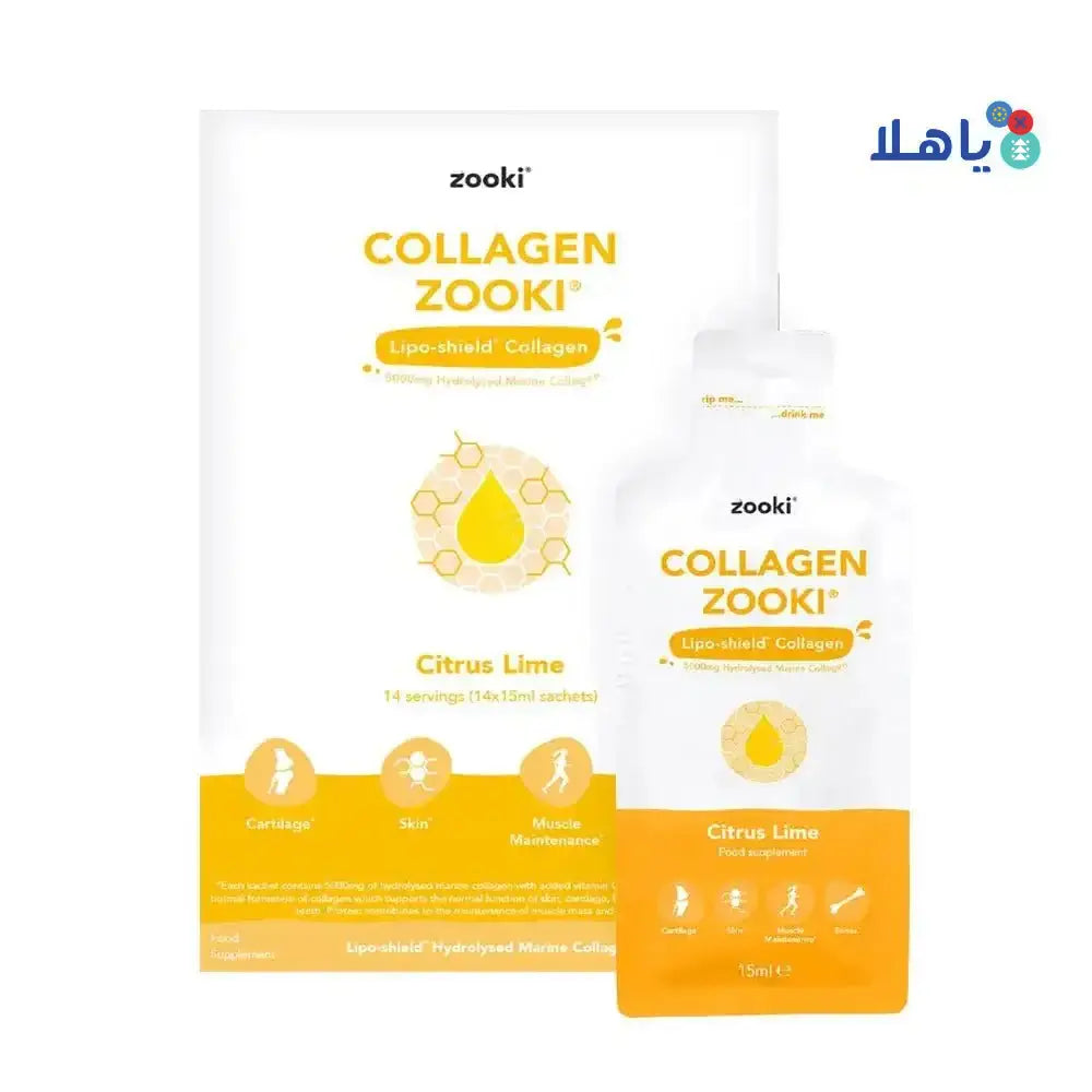 Zooki - Zooki Collagen 5000mg 15mlX14 Sachets - Citrus Lime - Pharmazone - 