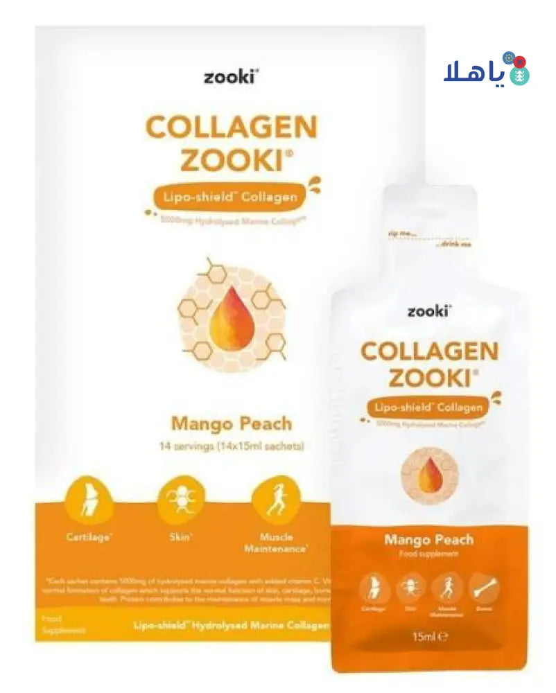 Zooki Collagen 5000mg 15mlX14 Sachets-Mango Peach