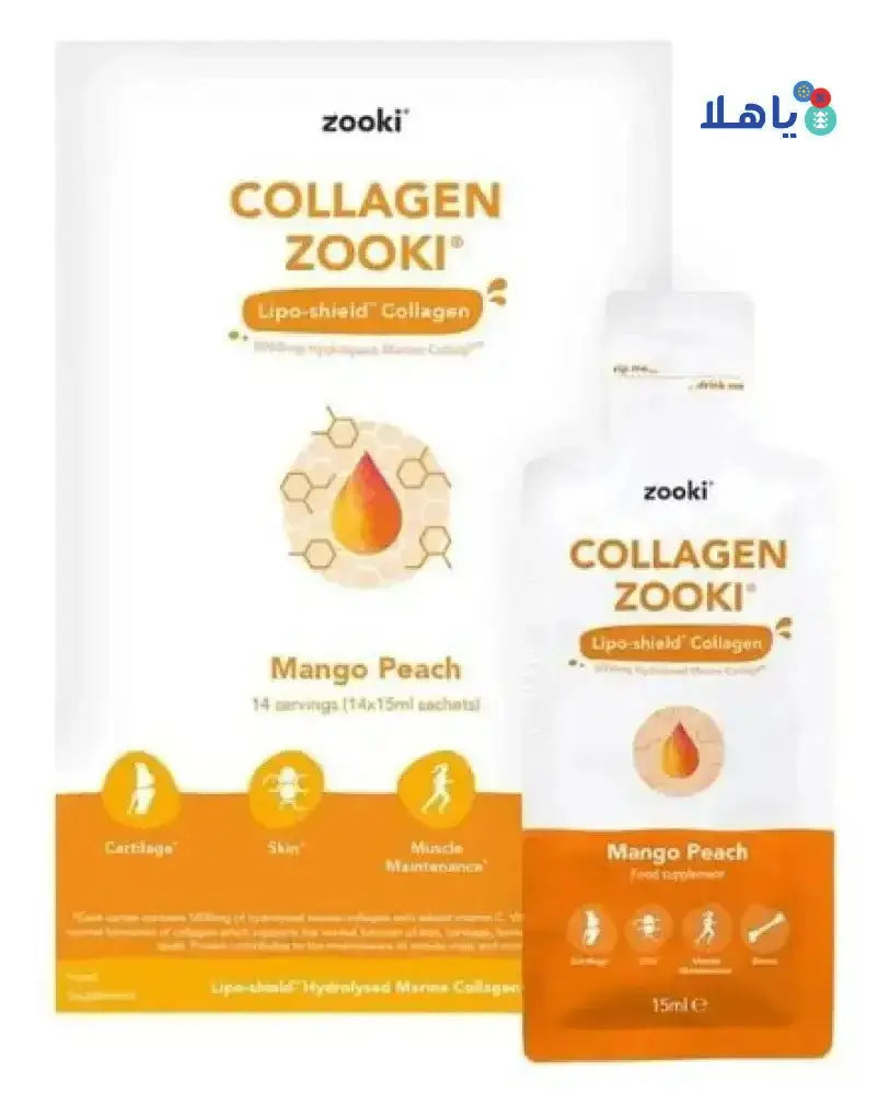 Zooki - Zooki Collagen 5000mg 15mlX14 Sachets - Mango Peach - Pharmazone - 