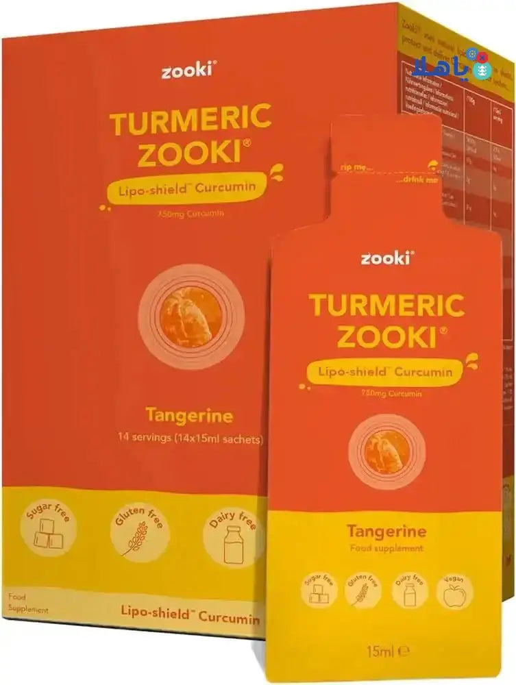 Zooki - Zooki Turmeric 750mg 15mlx14 Sachets - Tangerine - Pharmazone - 