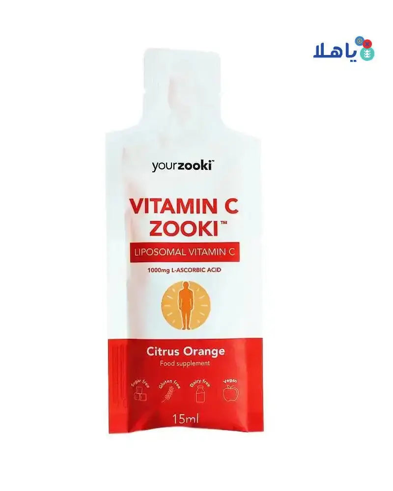 Zooki - Zooki Vitamin C 1000mg 15mlx14 Sachets - Citrus Orange - Pharmazone - 