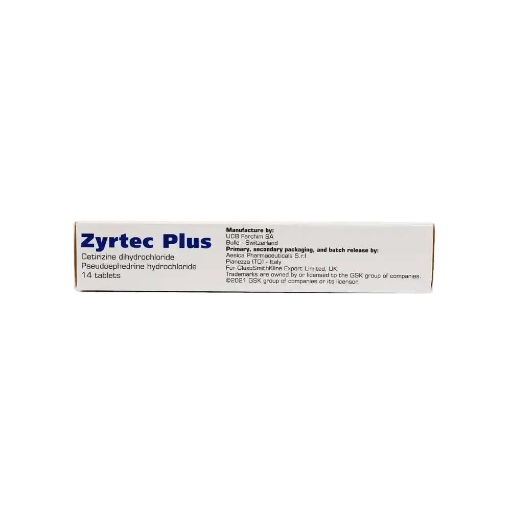 GSK - Zyrtec Plus 14 Tablets - Pharmazone - 