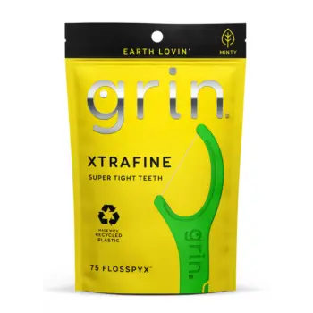 Grin Xtrafine Floss Pic Yellow 75pcs-3993
