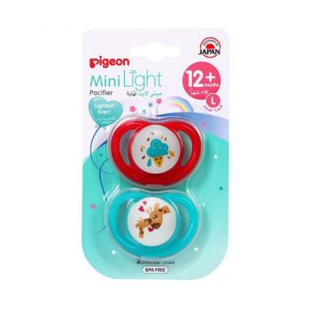 PIGEON MINI LIGHT PACIFIER 12+MONTHS 2PCS LARGE- 78261