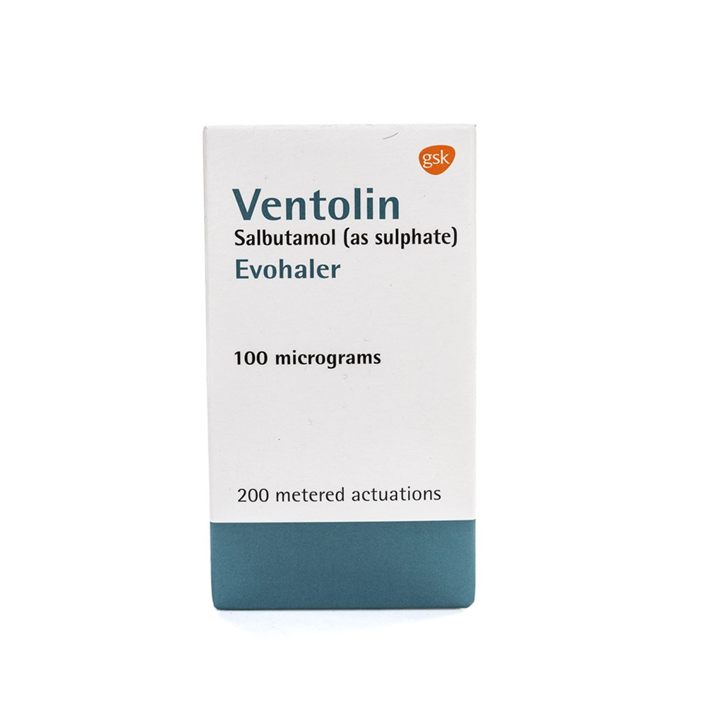 VENTOLIN EVOHALER 100MCG 200 DOSE – Pharmazone