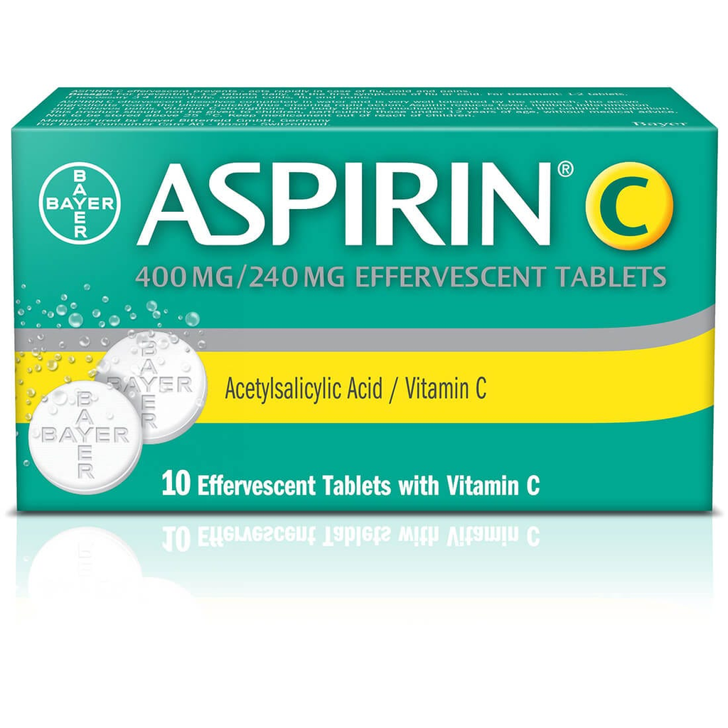 ASPIRIN C EFFERVESCENT 10 TABLETS