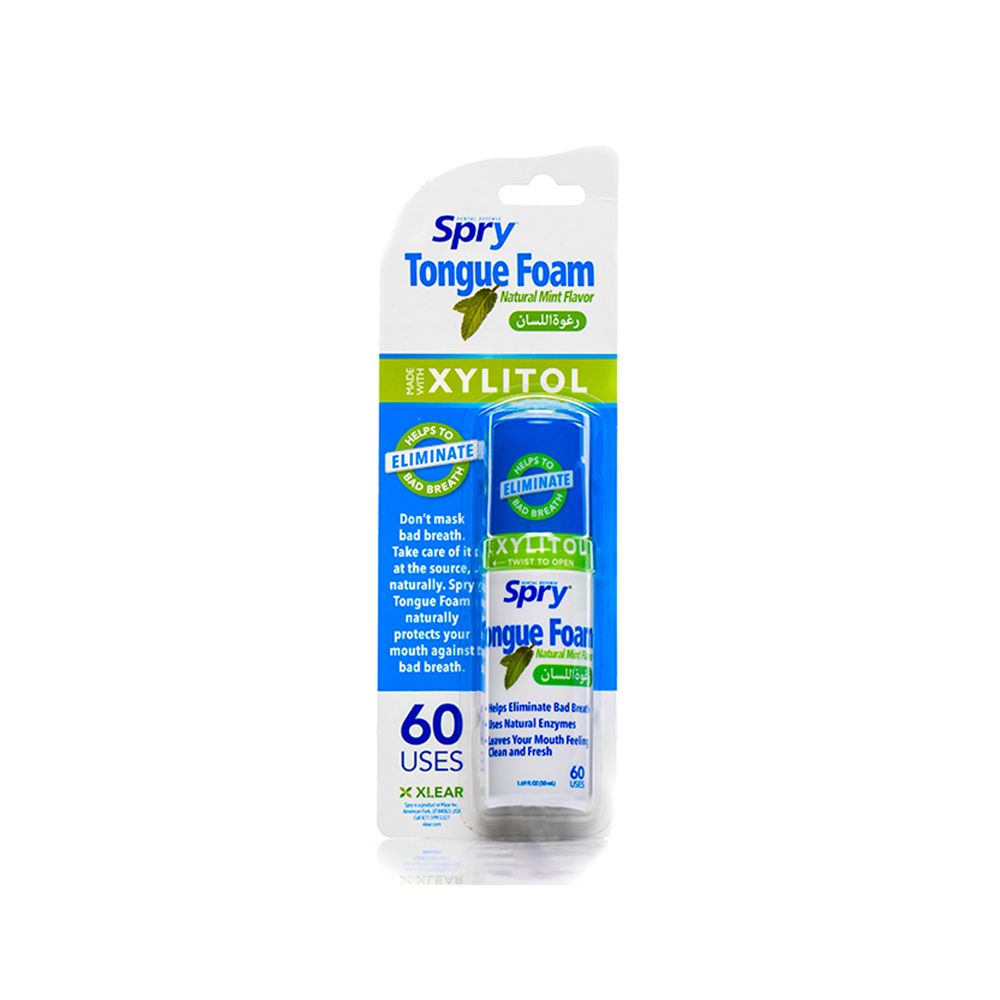 SPRY TONGUE FOAM  XYLITOL 60 USES 50ML