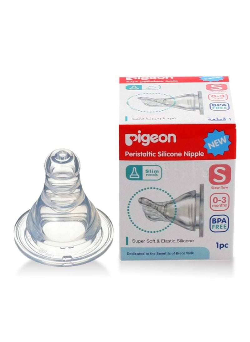 PIGEON PERISTALTIC SILICONE NIPPLE S-1PCS 17346