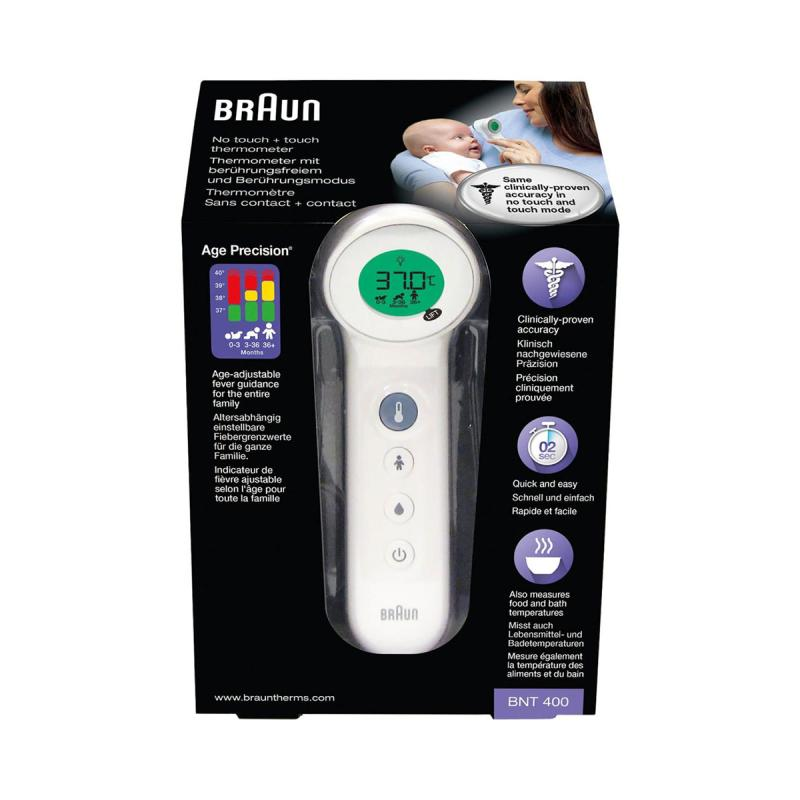 BRAUN NO TOUCH+TOUCH THERMOMETER-NTF3000 WHITE
