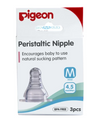 PIGEON PERISTALTIC NIPPLE M-3PCS-CARD 17343