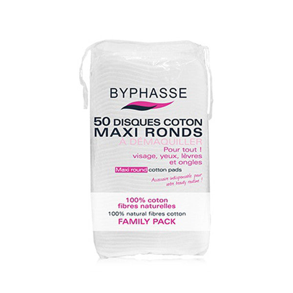 BYPHASSE COTTON PAD MAXI ROUND 50PIC 2840