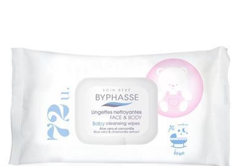 BYPHASSE BABY WIPES FACE&BODY 72PACK 1768