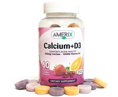 AMERIX GUMMY CALCIUM 500MG +D3 60PCS – Pharmazone