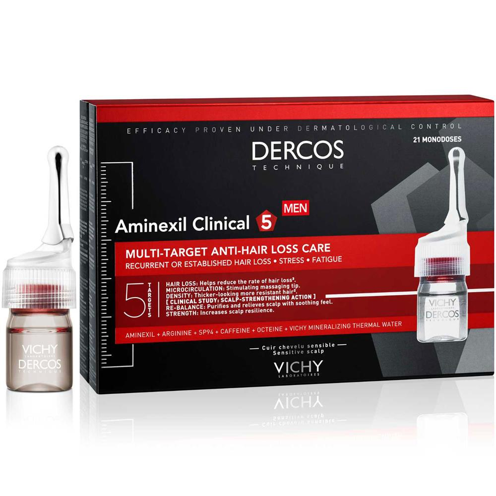 VICHY DERCOS AMINEXIL CLINICAL 5 MEN AMP. 21X6