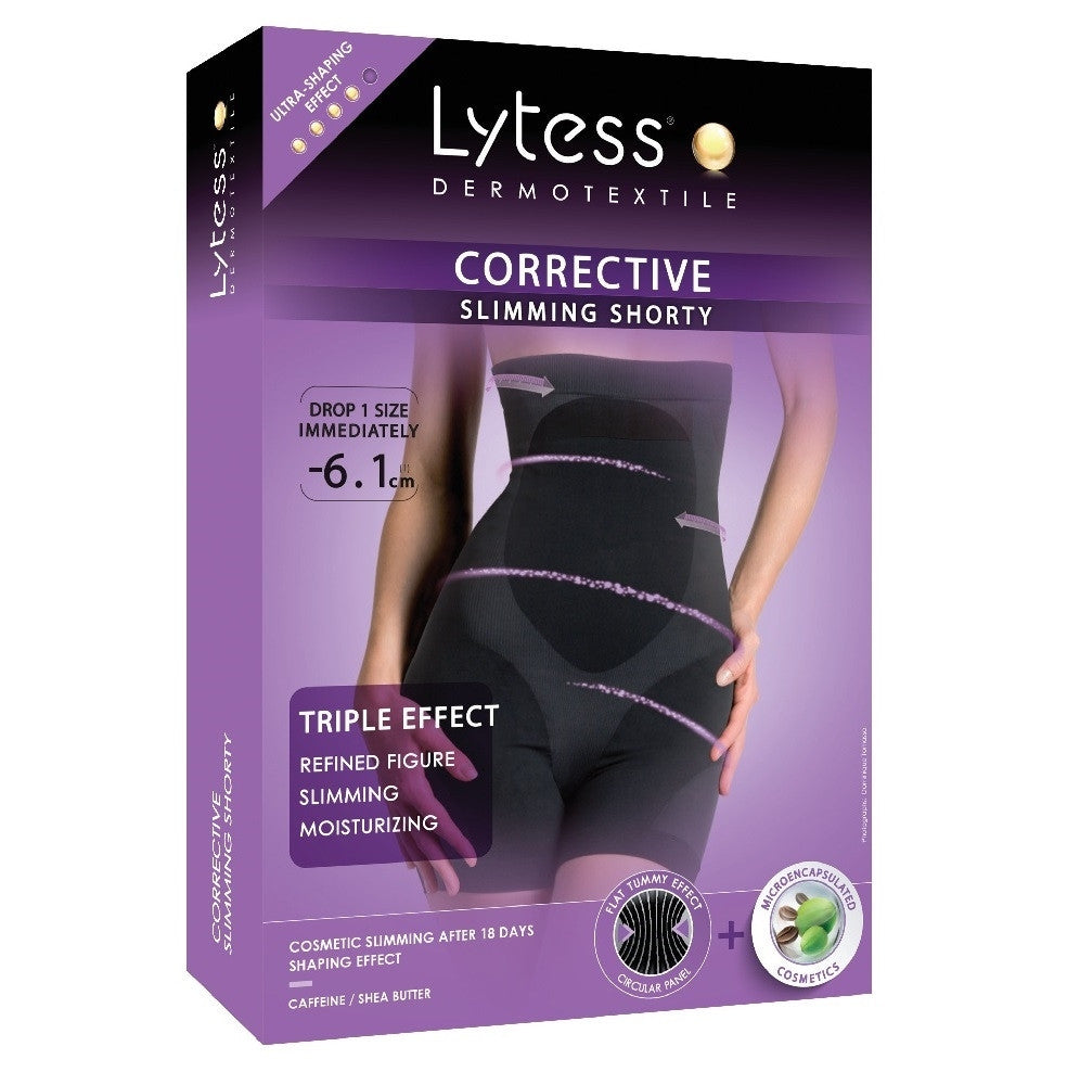 LYTESS CORRECTIVE SLIMMING SHORTY BLACK -L/XL