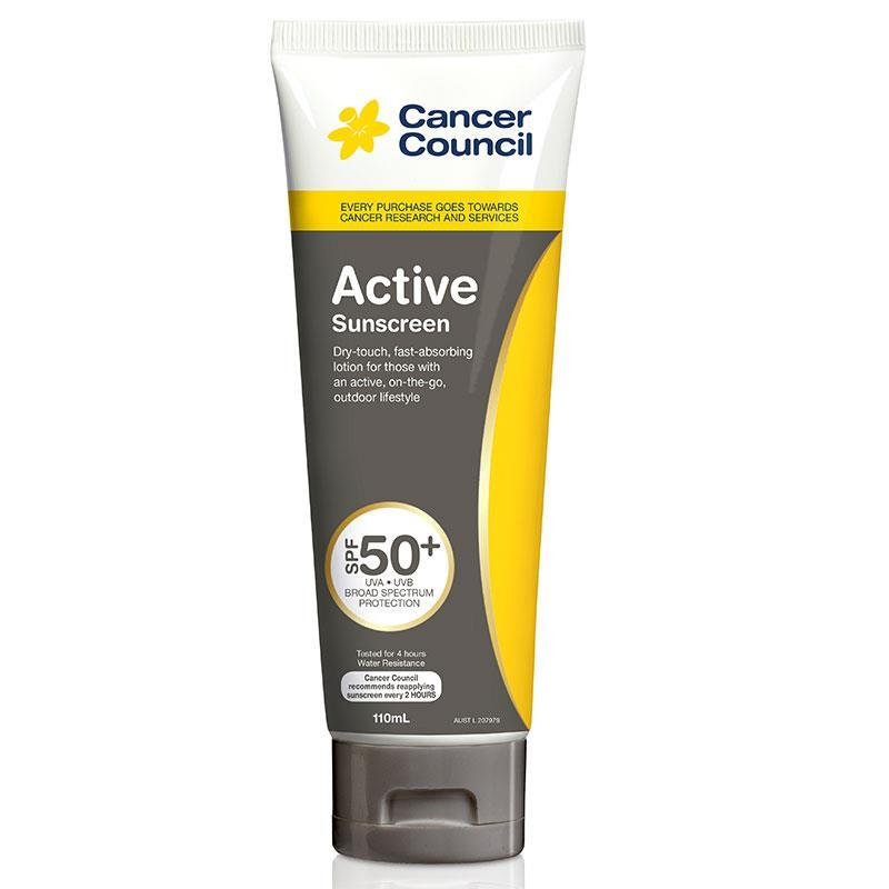 CANCER COUNCIL SPF50+ ACTIVE 110ML TUBE