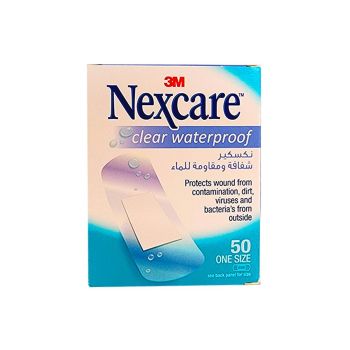 NEXCARE CLEAR WATERPROOF BANDAGES 50PCS ONE SIZE (CWP-50)
