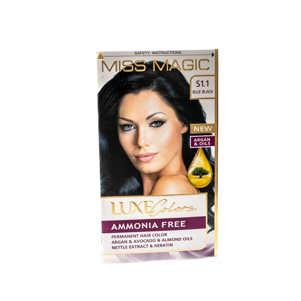 LUXE HAIR COLOR MISS MAGIC S 1.1-BLUE BLACK