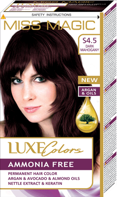 LUXE HAIR COLOR MISS MAGIC S 4.5-DARK MAHOGANY