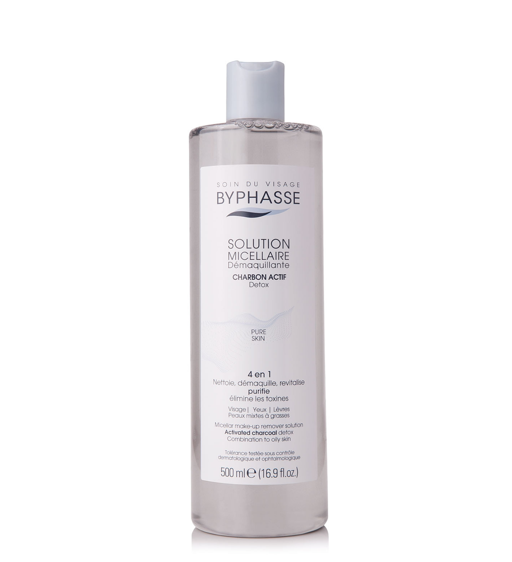 BYPHASSE 4IN1 CHARBON ACTIF MICELLAR MAKE-UP SOLU. 500ML4424