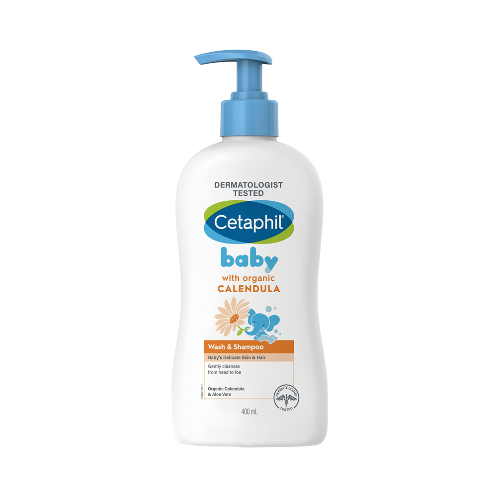 CETAPHIL BABY WASH & SHAMPOO WITH ORAGANIC CALENDULA 400ML