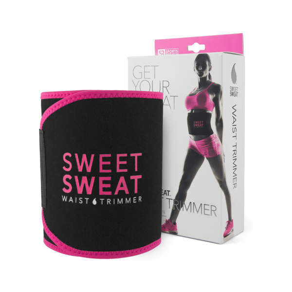 SWEET SWEAT WAIST TRIMMER SIZE-LARGE BLK/PINK