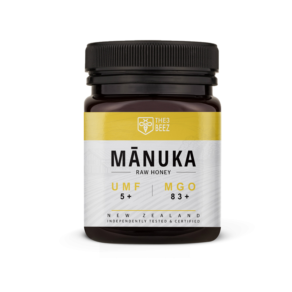 THE 3 BEEZ MANUKA RAW HONEY (UMF 5+) MGO 83+ 250GM